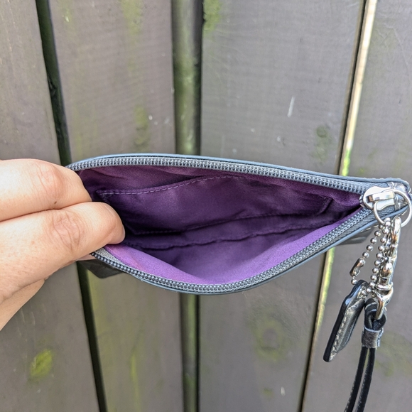 Coach Silver Signature Wristlet - Picture 4 of 5